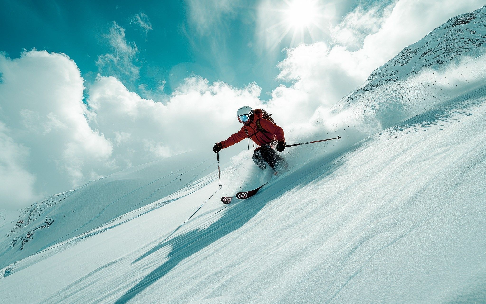 Skiing and snowboarding